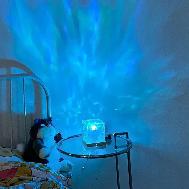 16 Colors LED Water Ripple Ambient Night Light And RGB Table Lamp