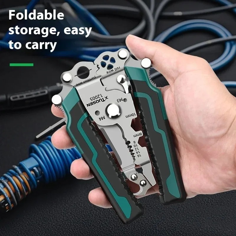 Multi-Functional Foldable Electrician-Specific Wire Cutting Pliers