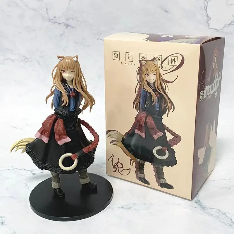 17cm Holo Wink Anime Figure Model  Wolf Tail Girl PVC Action Figure