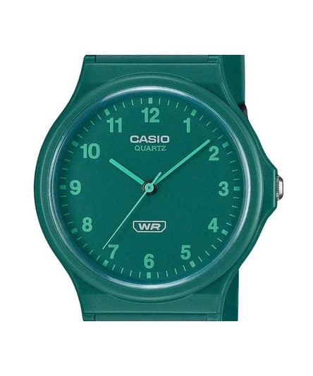 Casio POP Analog Bio Based Resin Strap Green Dial Quartz MQ-24B-3B Unisex Watch