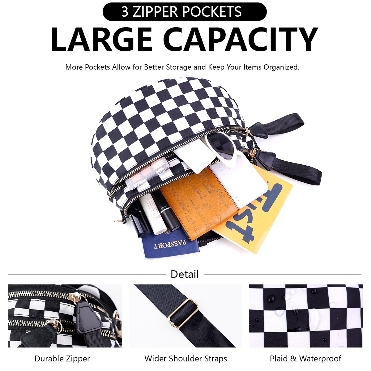 ashionable All-match Oxford Cloth Large Capacity Waist Bag