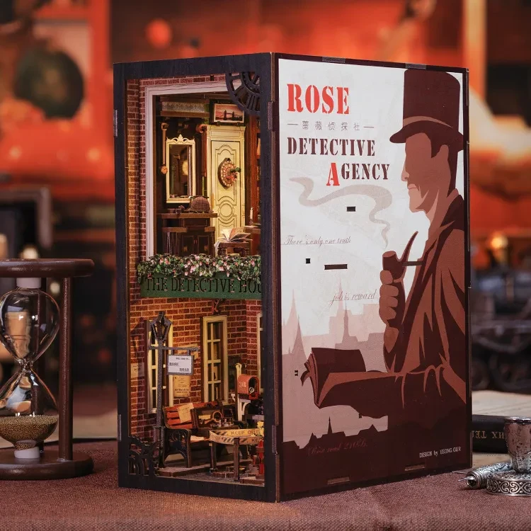 Detective Agency Diy Wooden 3d Stereo Hand-assembled Book