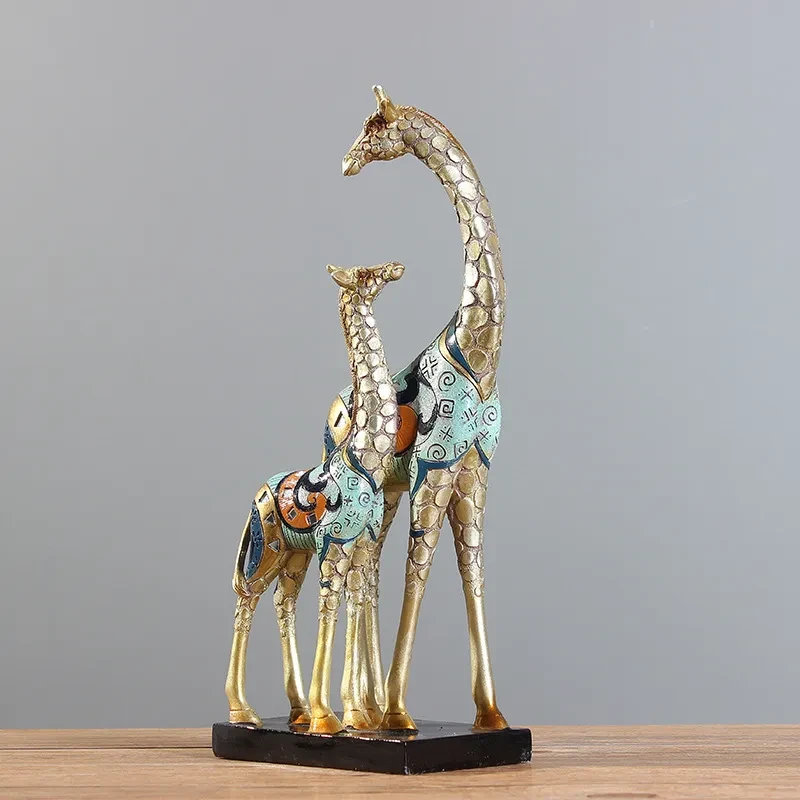 European Style Giraffe Resin Decoration Wine