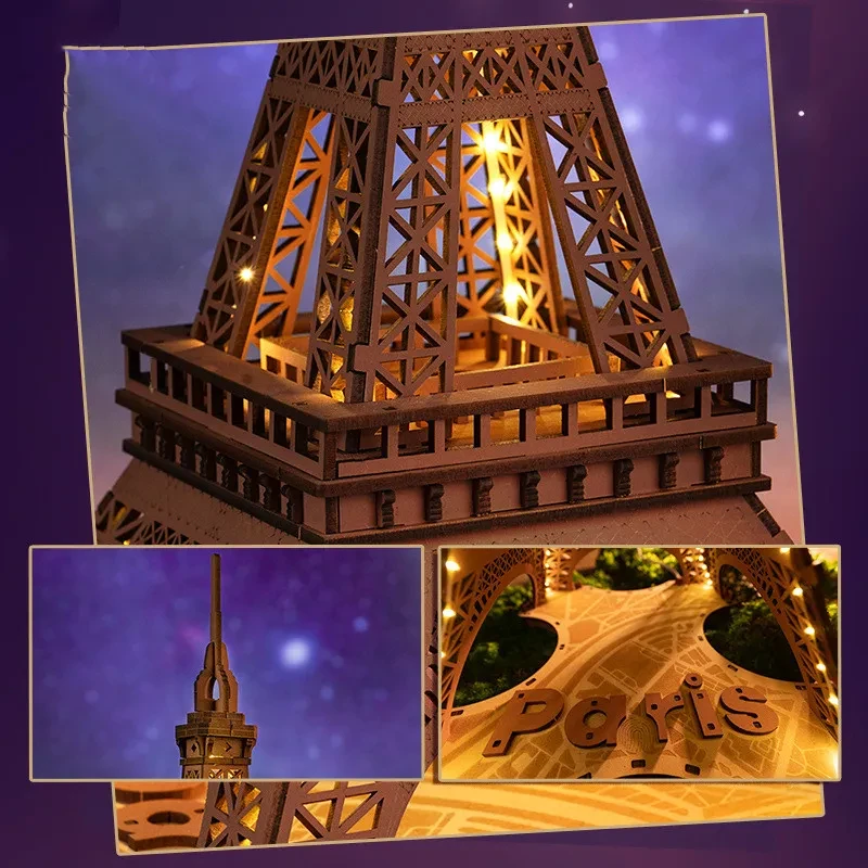 Eiffel Tower Wooden 3D Puzzle Model