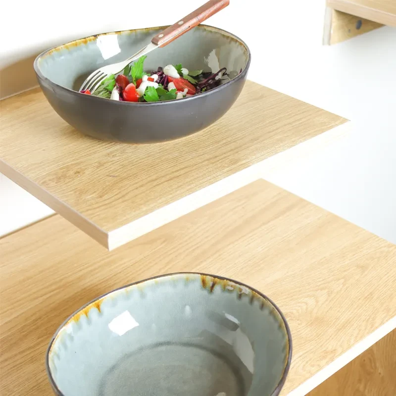 75 Inch Crackle Glaze Meal Bowl Profiled Salad Bowl