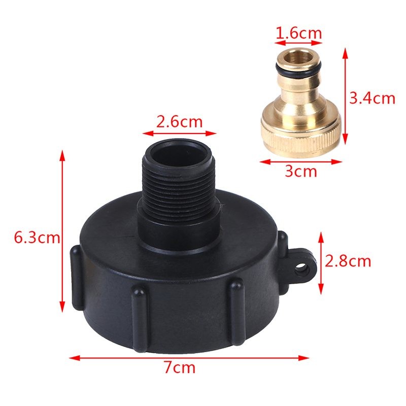 S60x6 3/4" Connector IBC Water Tank Hose Adapter