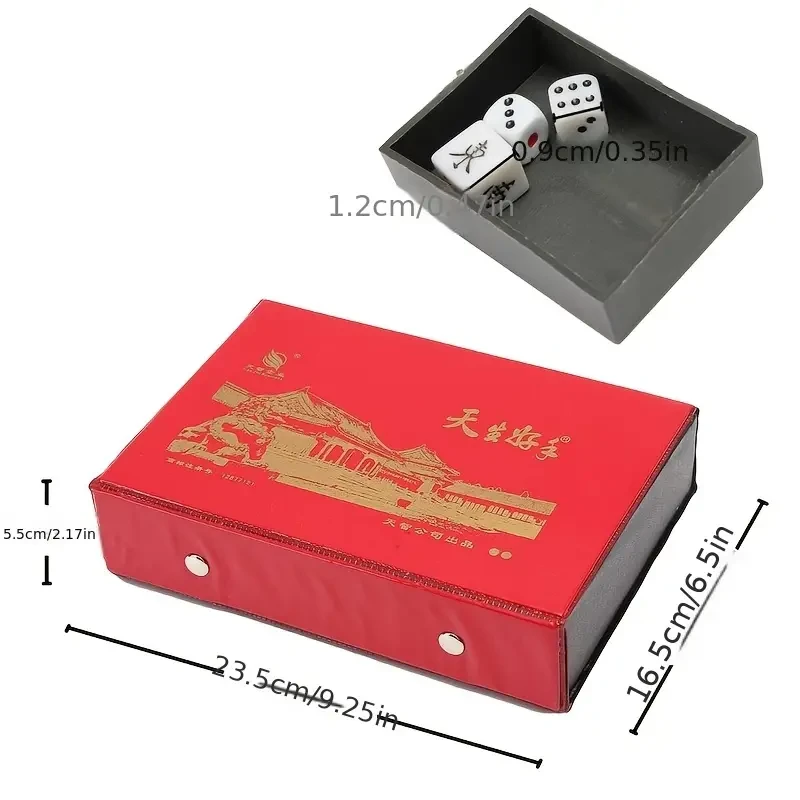 1 Set Deluxe Edition Portable Mahjong Set