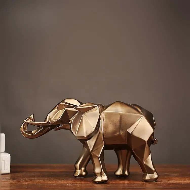 Resin Craft Geometric Elephant Craft Ornaments