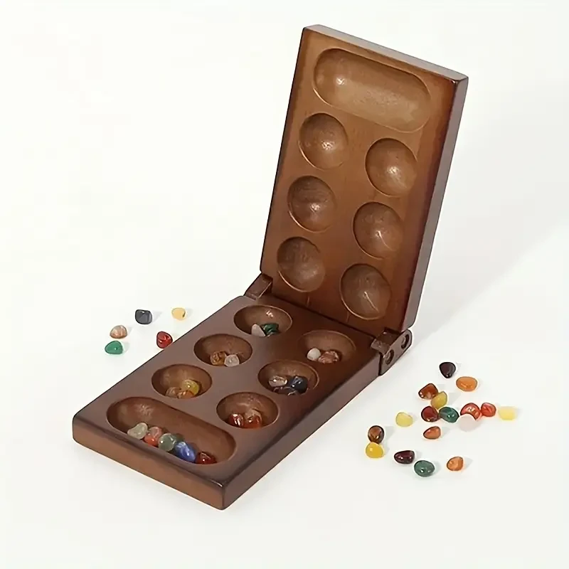 Luxury Foldable Wooden Mancala Board Game Set