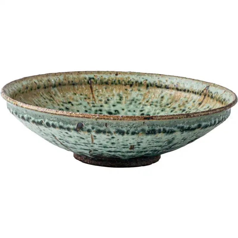 8-inch Deep Plates Stoneware Bamboo Hat Meal Bowl High-end Restaurant Tableware