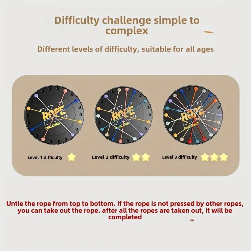 Colorful Rope Challenge Board Game