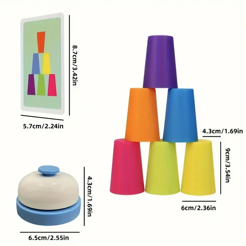 54 Cards, 12 Cups, 1 Bell Game Set