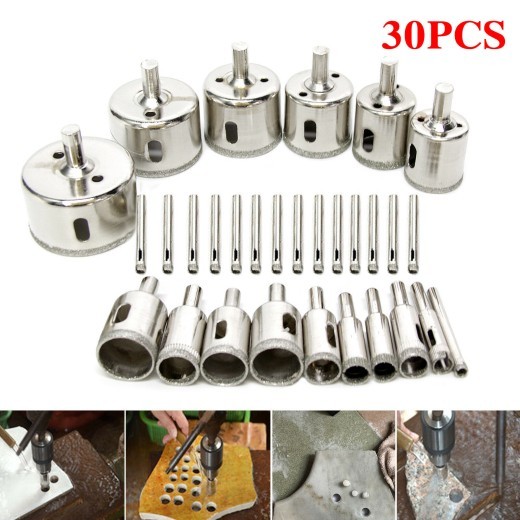A set of 30 pieces marble hole opener
