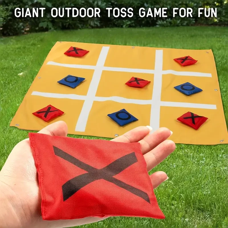 Microfiber Bean Bag Toss Game with Grid Design