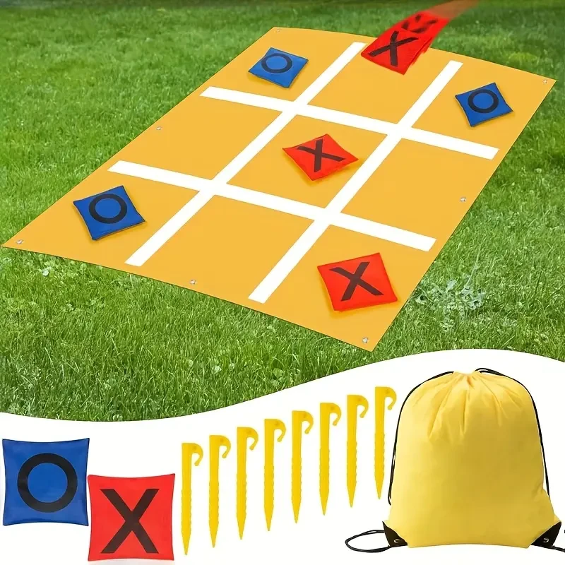 Microfiber Bean Bag Toss Game with Grid Design
