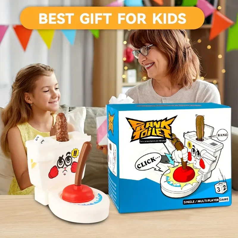 Flying Poop Game - Hilarious Flushing Toilet Novelty Toy