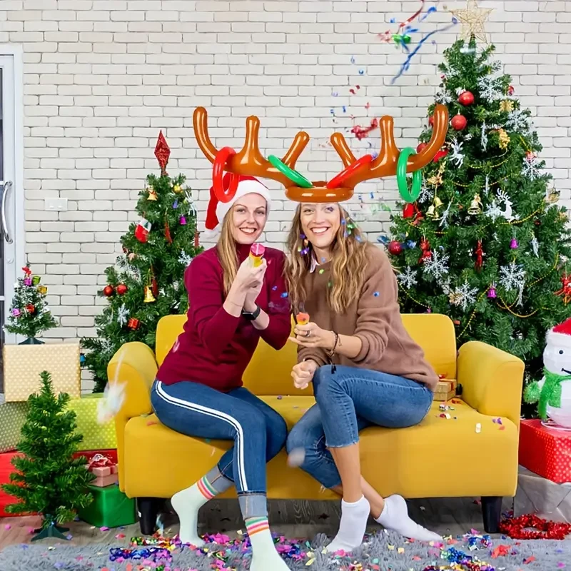2 Sets of Inflatable Reindeer Antler Games