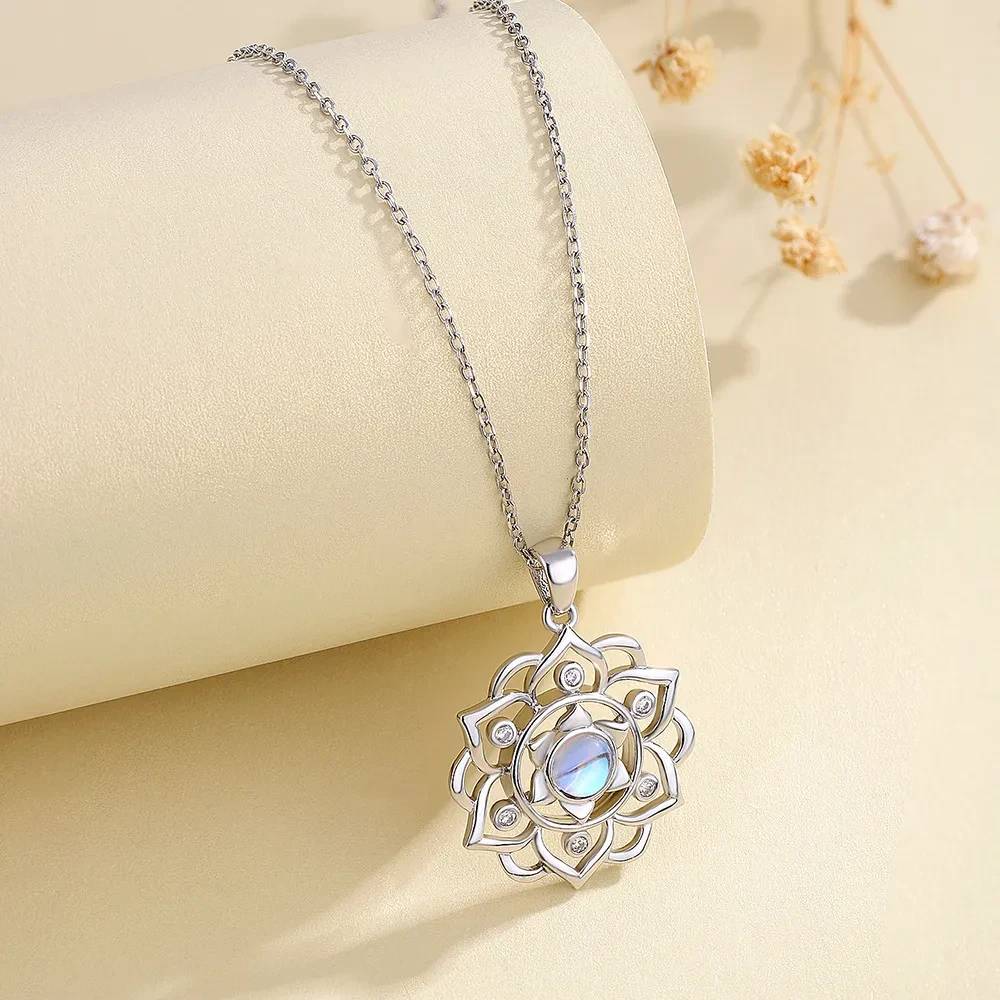 S925 Lotus Pendant Clavicle Chain