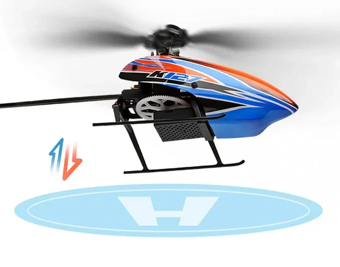 Four-way Single Propeller Aileronless Remote Control Helicopter With Air Pressure