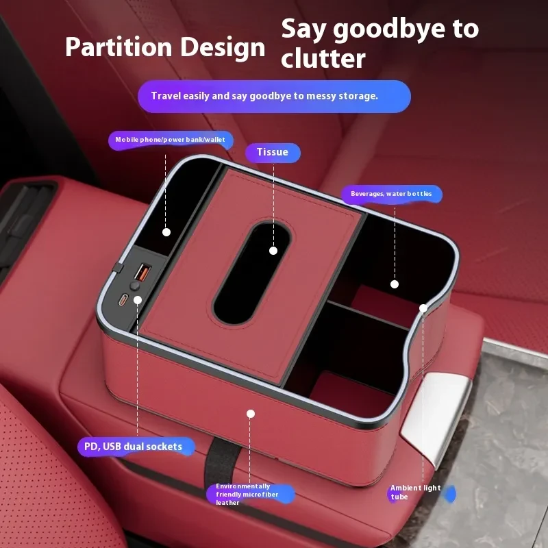 Car Armrest Multifunctional Storage Box