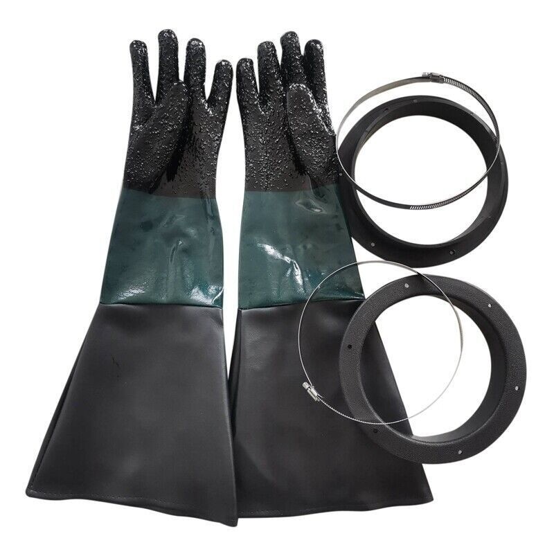 Sandblasting Glove Sand Blaster Gloves with With O Rings and Holder