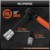 HORUSDY Click Torque Wrench Ratchet Socket Adaptor Extension 1/2" Drive