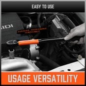 HORUSDY Click Torque Wrench Ratchet Socket Adaptor Extension 3/8" Drive
