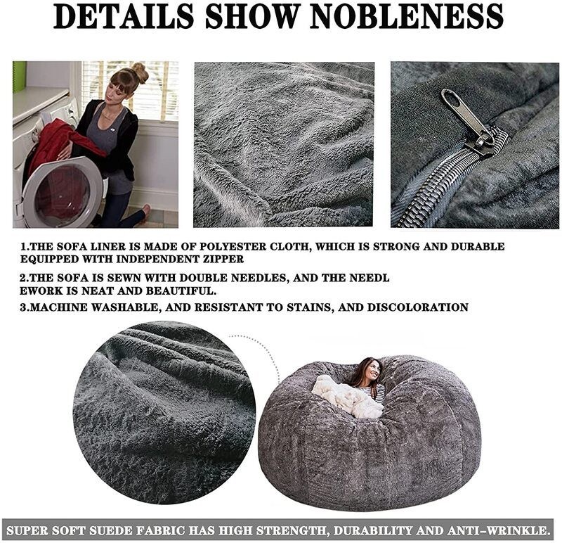 Bean Bag Cover Sofa Cushion Bed