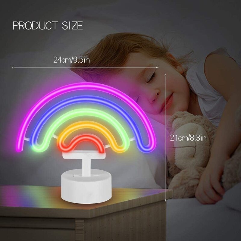 2 x Neon Sign LED Bar Night Light Desk Lamp