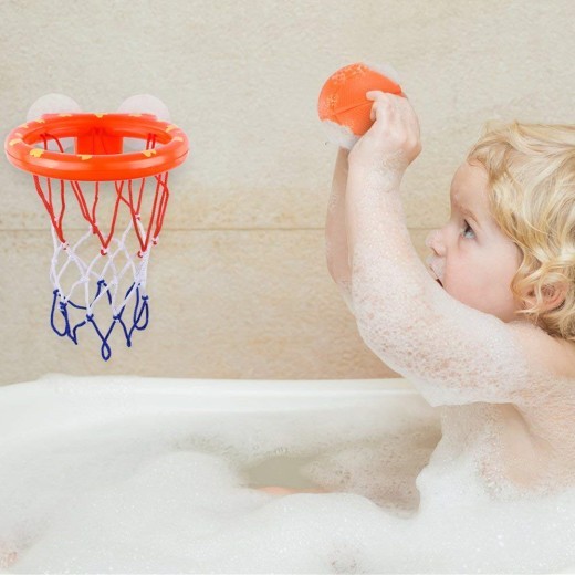 Bathroom basketball stand children's bath shooting toy