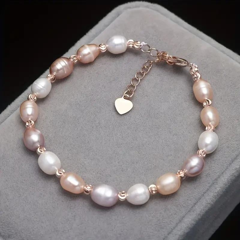 Elegant Simple Freshwater Pearl Bracelet for Women