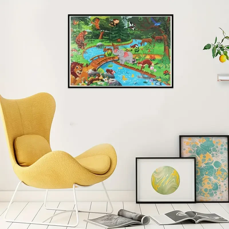 100pcs Vibrant Animal Kingdom Jigsaw Puzzle