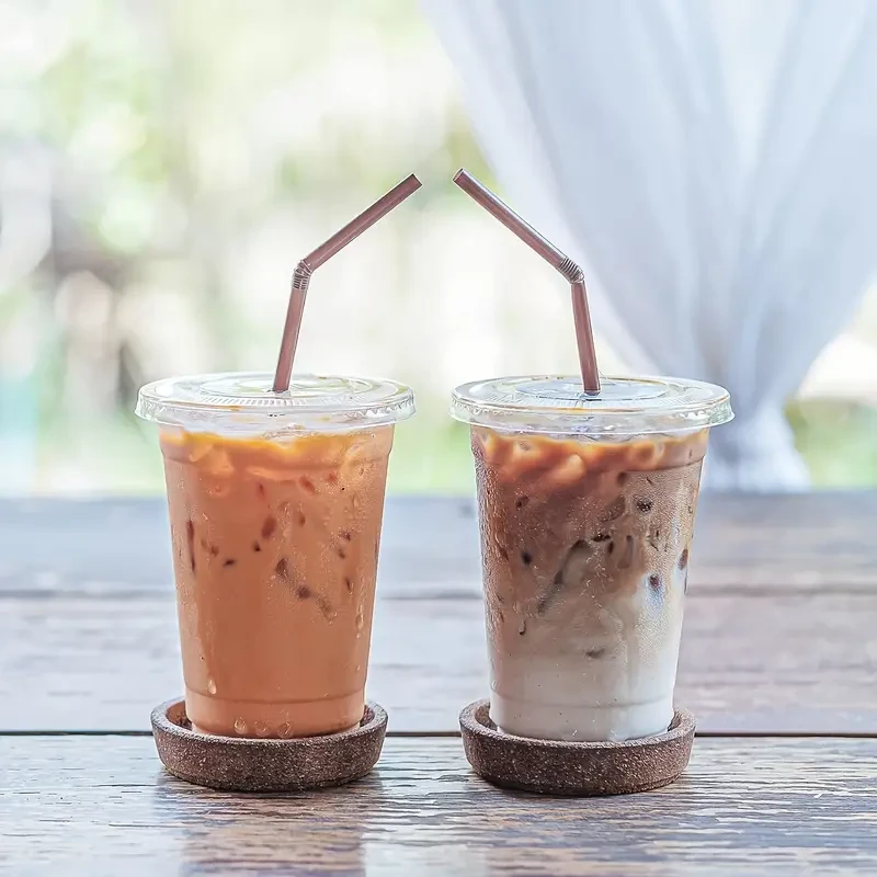 30pcs 16 oz Round Plastic Cups with Lids
