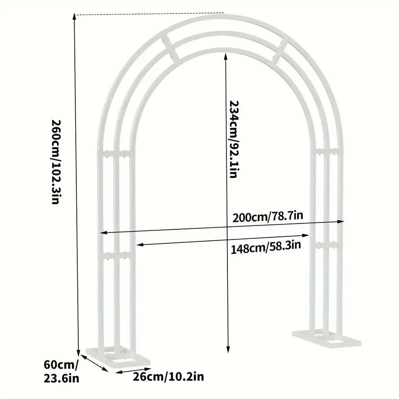 Elegant White Metal Wedding Arch Stand