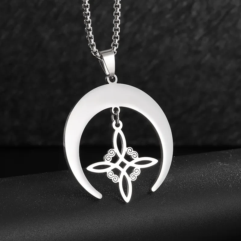 Trinity Pendant Irish Moon Necklace