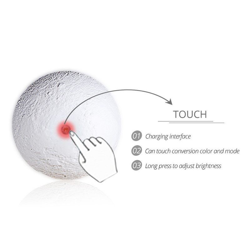 3D Moon Night Light 15cm