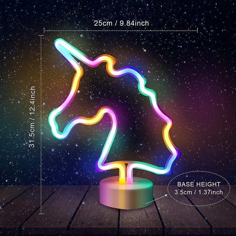 LED Lamp Unicorn Neon Sign Night Light