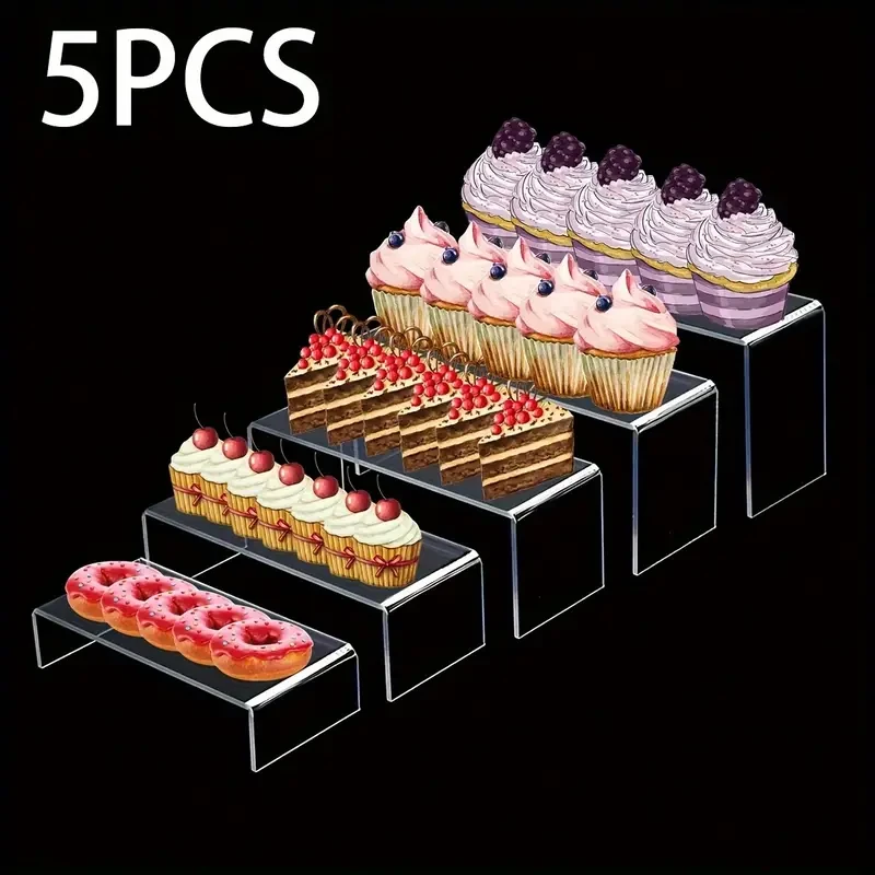 5pcs Acrylic Cupcake Stands Set