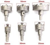 6pcs TCT Carbide Hole Saw Cutter Drill Bits