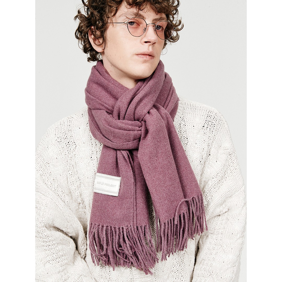 Solid Color Fringed Long Scarf Multi Color Skin Friendly Warmth