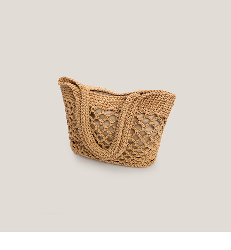 Fishnet Straw Bag Female Woven Tote