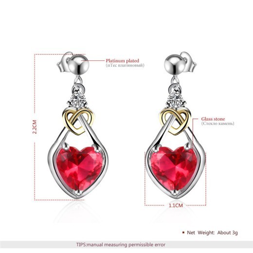 Rose Heart Stud Earrings