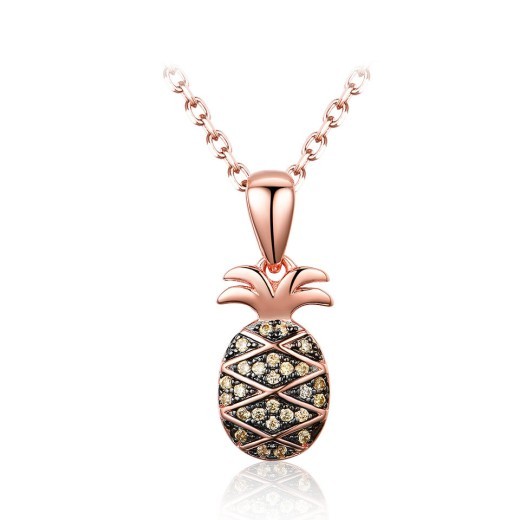 Rose gold fruit clavicle chain