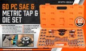 60pcs Tap and Die Set SAE Inch and Metric Sizes