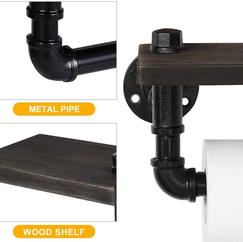Toilet Paper Roll Holder Phone Shelf