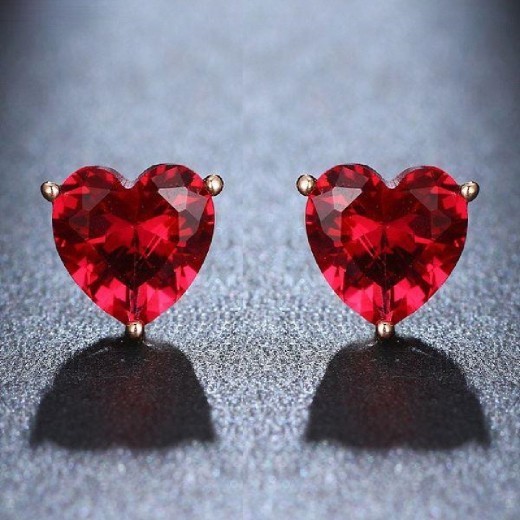 Rose Gold Plated Water Diamond Earrings