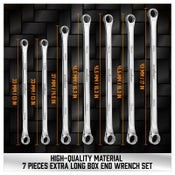 Double Ring Spanner Set Extra Long Wrench 10-24mm