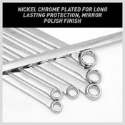 Double Ring Spanner Set Extra Long Wrench 10-24mm