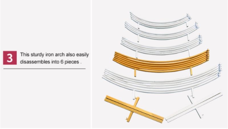 2M Gold Circle Arch Stand Wedding Decoration