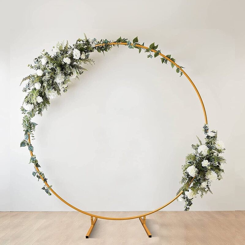 2M Gold Circle Arch Stand Wedding Decoration